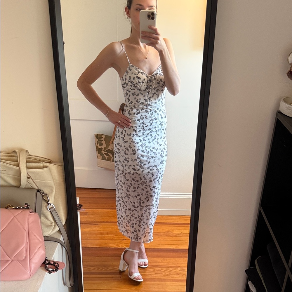 Butterfly White Dress
